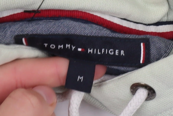 Mens UK Size M Tommy Hilfiger Green Pullover Hoodie