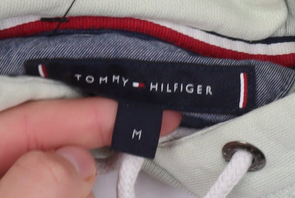 Mens UK Size M Tommy Hilfiger Green Pullover Hoodie