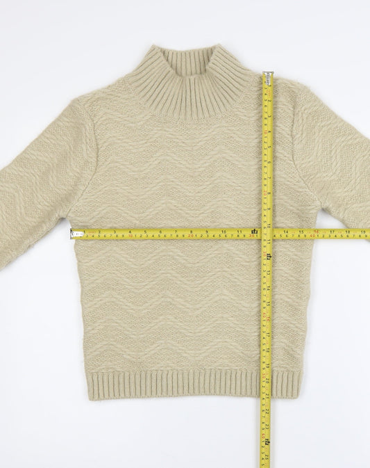 Womens UK Size 10 Lipsy Beige Pullover Jumper