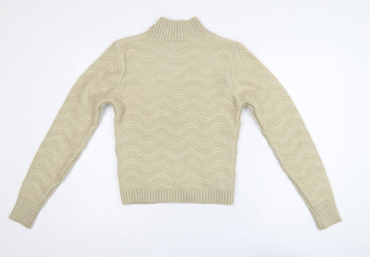 Womens UK Size 10 Lipsy Beige Pullover Jumper