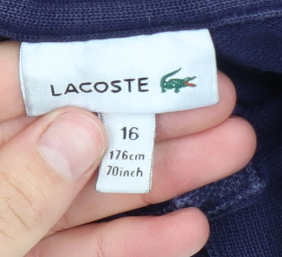 Boys UK Size 16 Years Lacoste Blue Basic Polo