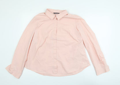 Womens UK Size 18 Marks and Spencer Pink Basic Button-Up