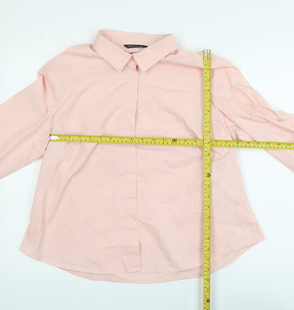 Womens UK Size 18 Marks and Spencer Pink Basic Button-Up