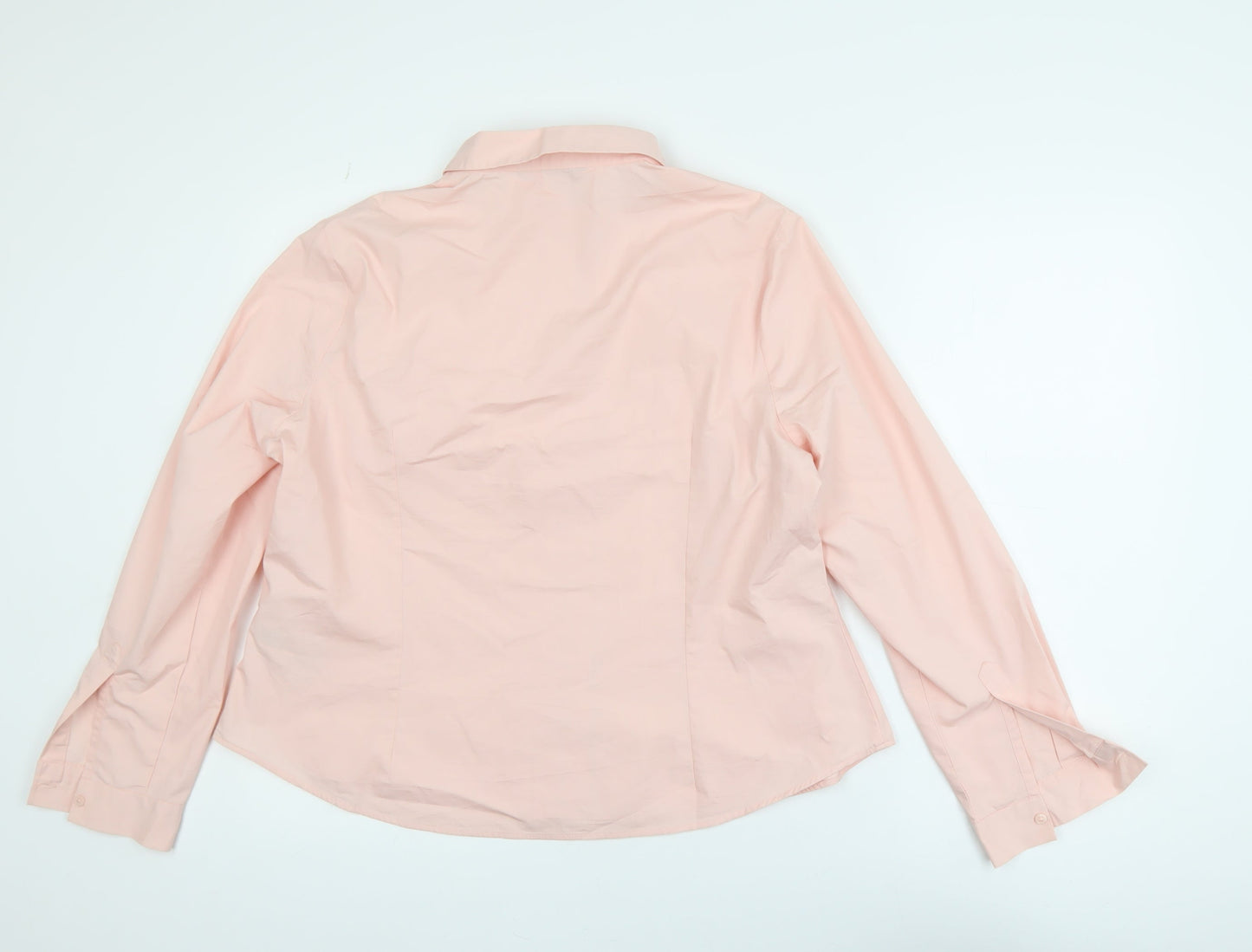 Womens UK Size 18 Marks and Spencer Pink Basic Button-Up