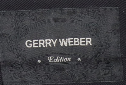 Gerry Weber Women’s Black Cotton Stretch Straight Trousers Size 10