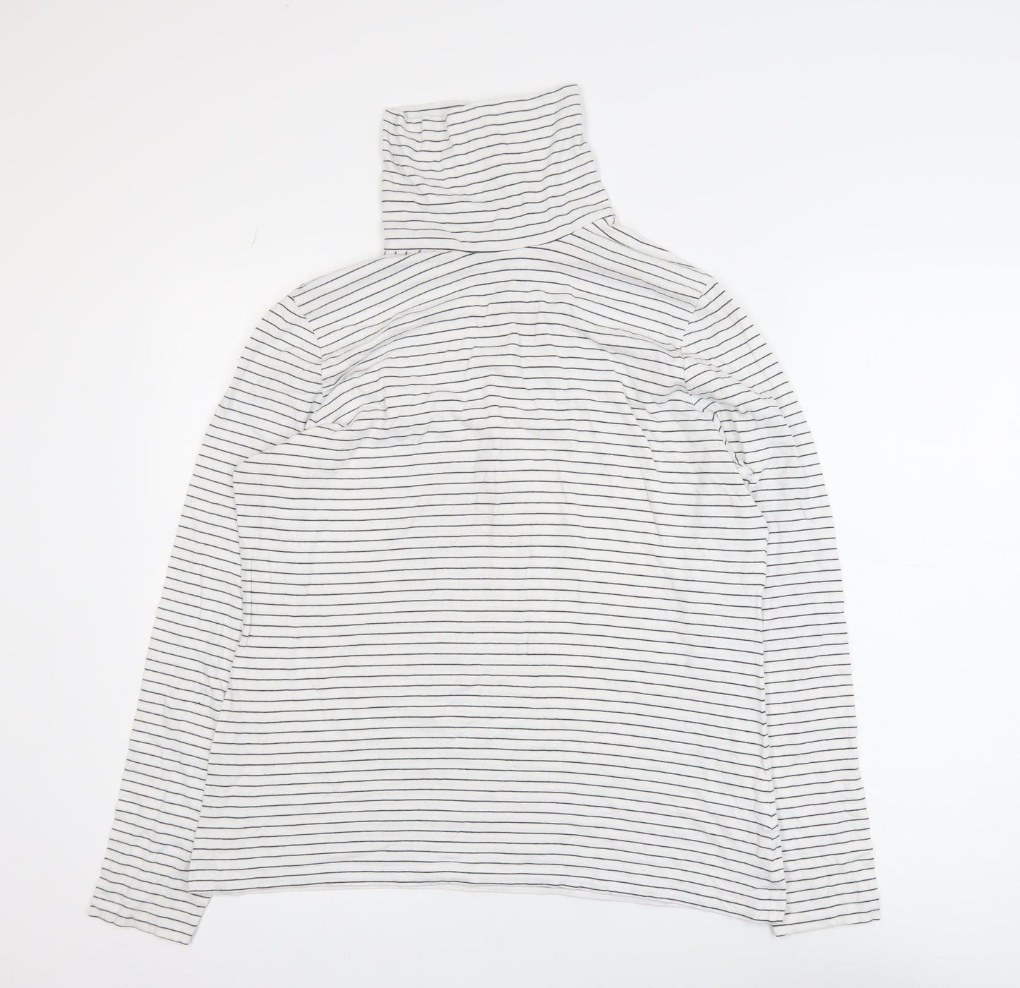Womens UK Size L Lands' End White Basic T-Shirt