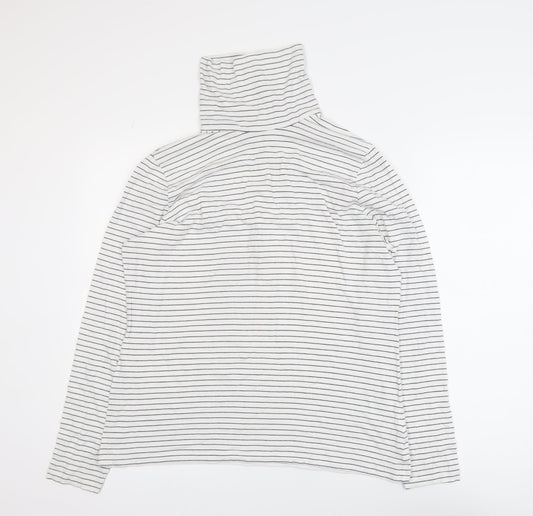 Womens UK Size L Lands' End White Basic T-Shirt