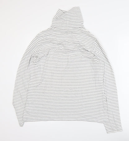 Womens UK Size L Lands' End White Basic T-Shirt