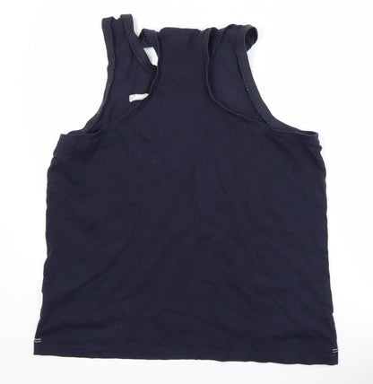 Slazenger Men's Blue Athletic Tank Top L Lightweight Cotton