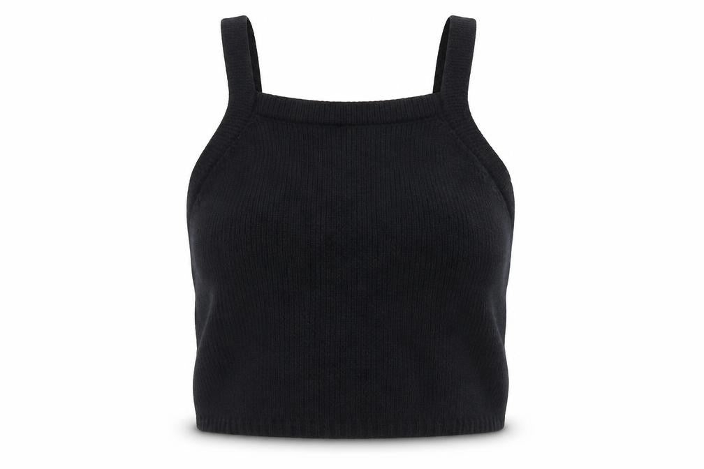 Womens UK Size S PRETTYLITTLETHING Black Camisole Tank