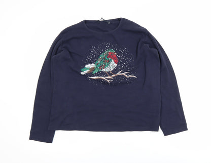 Girls UK Size 15-16 Years Isle Essentials Blue Pullover T-Shirt