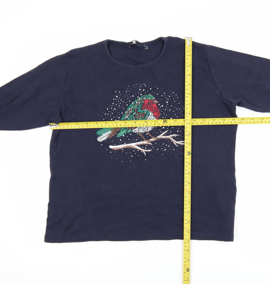 Girls UK Size 15-16 Years Isle Essentials Blue Pullover T-Shirt