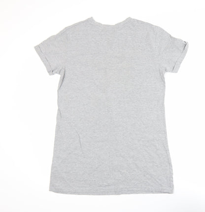 Womens UK Size XS Stranger Things Grey Basic T-Shirt