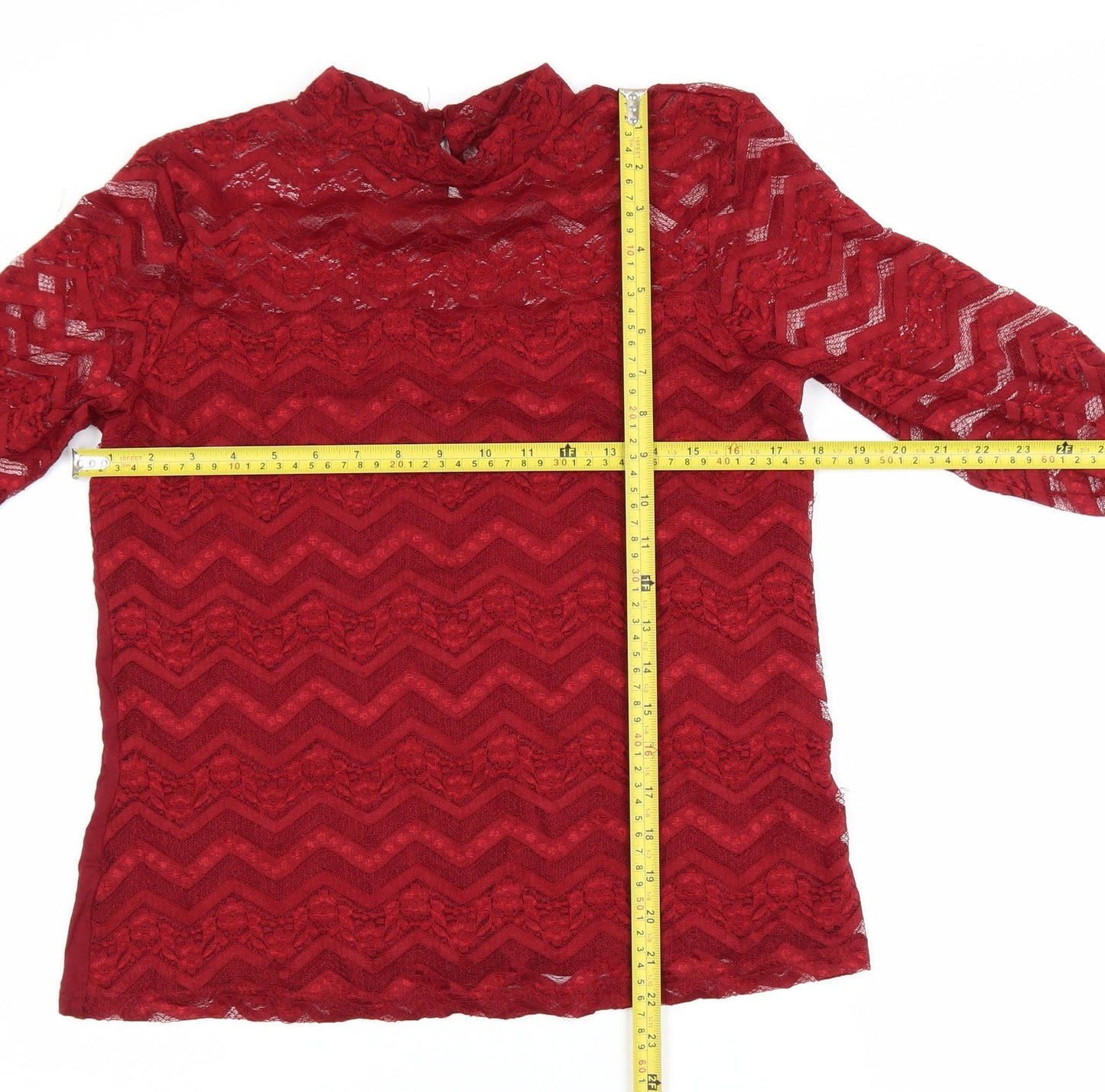 Womens UK Size 16 Dorothy Perkins Red Jersey Blouse