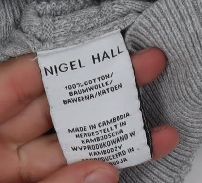 Mens UK Size M Nigel Hall Grey Pullover Jumper
