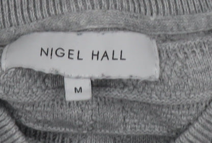 Mens UK Size M Nigel Hall Grey Pullover Jumper