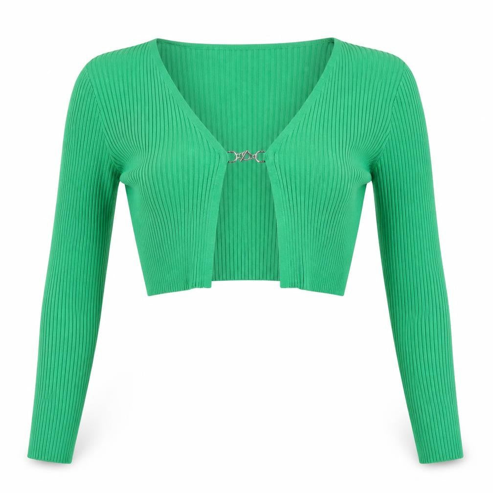 Womens UK Size 12 H&M Green Cardigan Jumper