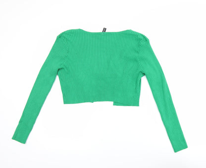 Womens UK Size 12 H&M Green Cardigan Jumper
