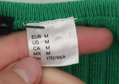 Womens UK Size 12 H&M Green Cardigan Jumper