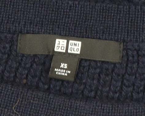 Womens UK Size XS Uniqlo Blue Pullover Jumper