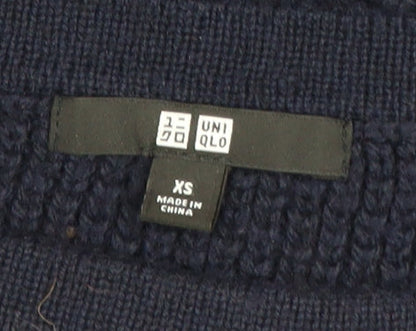 Womens UK Size XS Uniqlo Blue Pullover Jumper