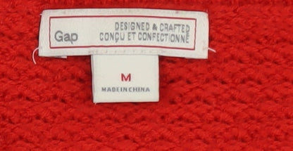 Womens UK Size M Gap Red Pullover Jumper