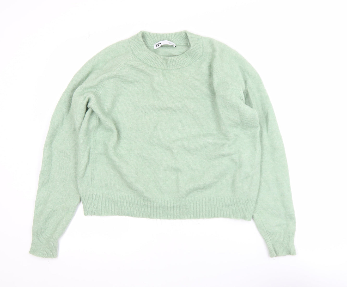 Womens UK Size 12 Zara Green Pullover Jumper