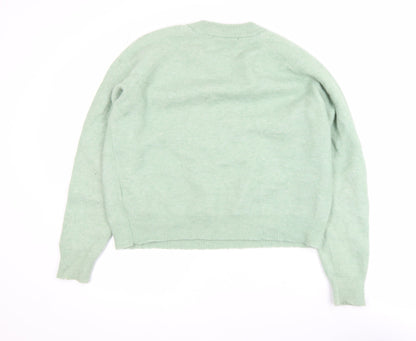 Womens UK Size 12 Zara Green Pullover Jumper