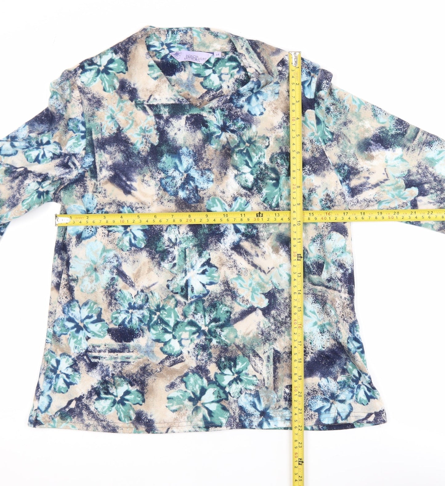 Womens UK Size 14 Honor Millburn Multicoloured Tunic Blouse