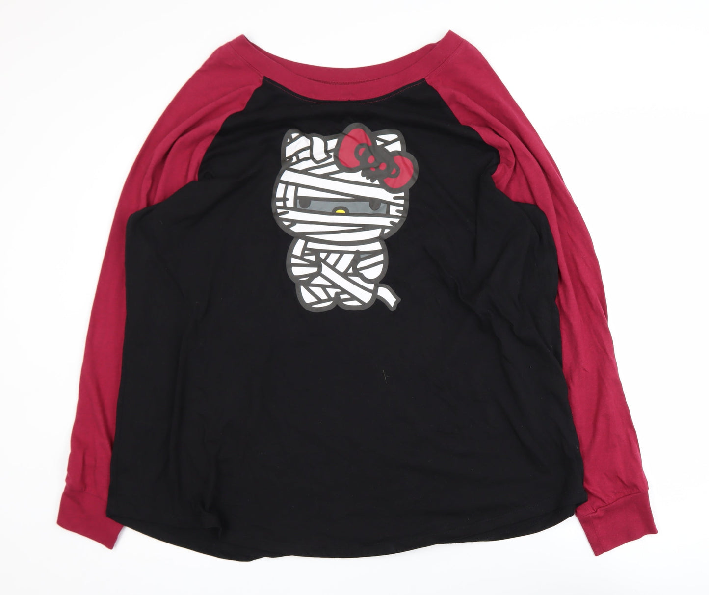 Womens UK Size S Sanrio Black Basic T-Shirt