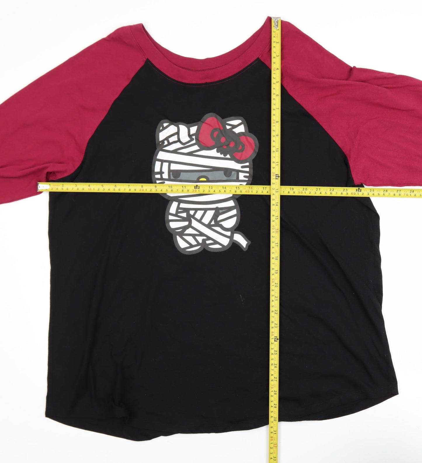 Womens UK Size S Sanrio Black Basic T-Shirt