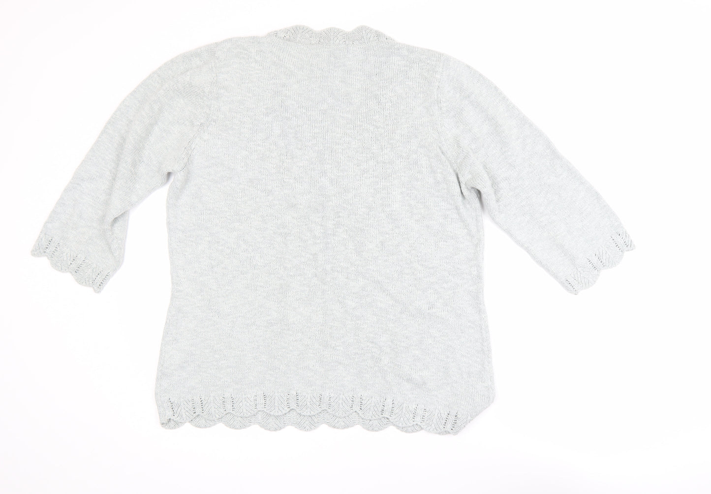 Womens UK Size 16 Marks and Spencer Grey Henley Jumper