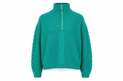 Womens UK Size M Feelhoo Green Full Zip Jumper
