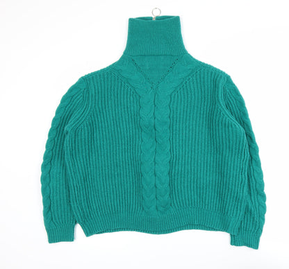 Womens UK Size M Feelhoo Green Full Zip Jumper