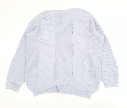 Womens UK Size L Marks and Spencer Blue Pullover Jumper