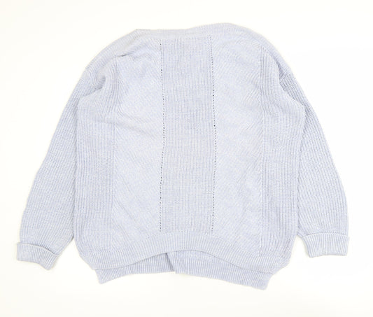 Womens UK Size L Marks and Spencer Blue Pullover Jumper