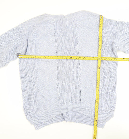 Womens UK Size L Marks and Spencer Blue Pullover Jumper