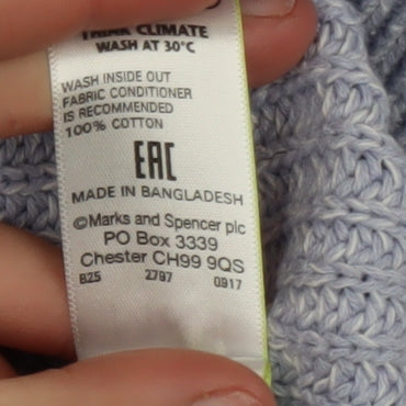 Womens UK Size L Marks and Spencer Blue Pullover Jumper