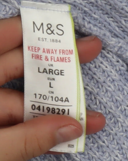 Womens UK Size L Marks and Spencer Blue Pullover Jumper