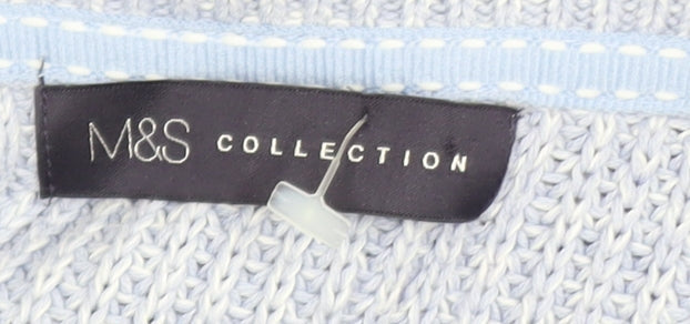 Womens UK Size L Marks and Spencer Blue Pullover Jumper