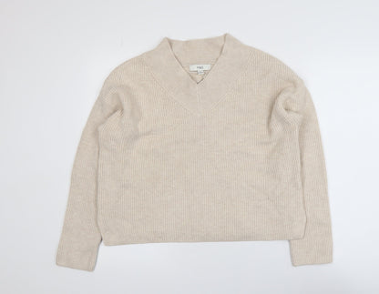 Womens UK Size M Marks and Spencer Beige Pullover Jumper
