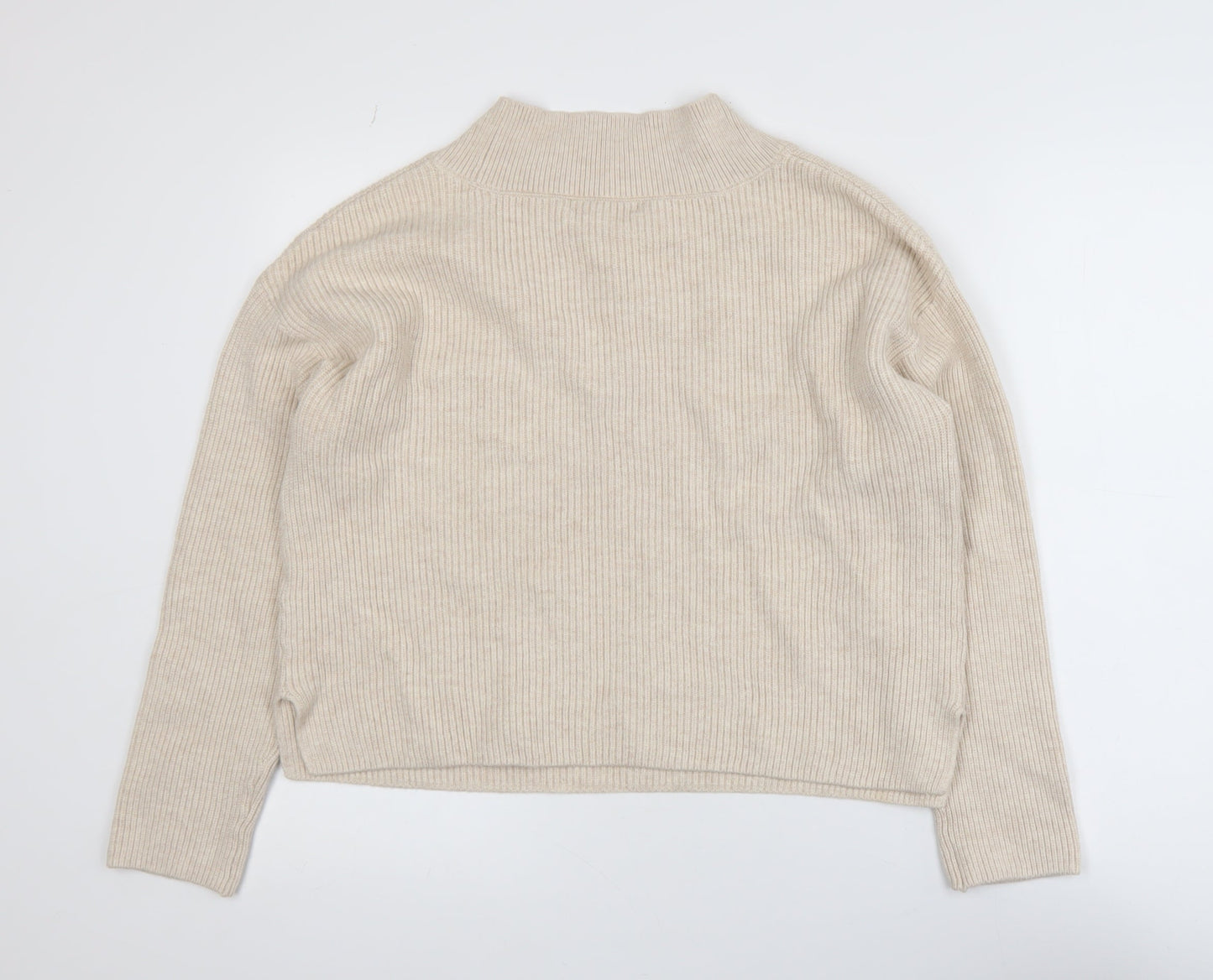 Womens UK Size M Marks and Spencer Beige Pullover Jumper