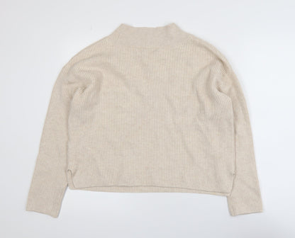Womens UK Size M Marks and Spencer Beige Pullover Jumper