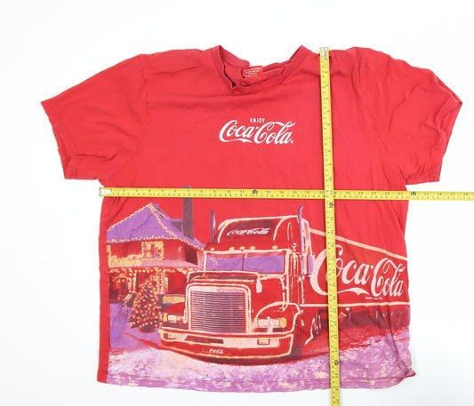 Mens UK Size XL Coca-Cola Red  T-Shirt