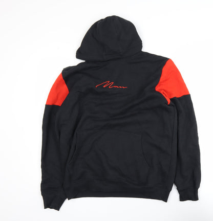 Mens UK Size S boohooMAN Black Pullover Hoodie