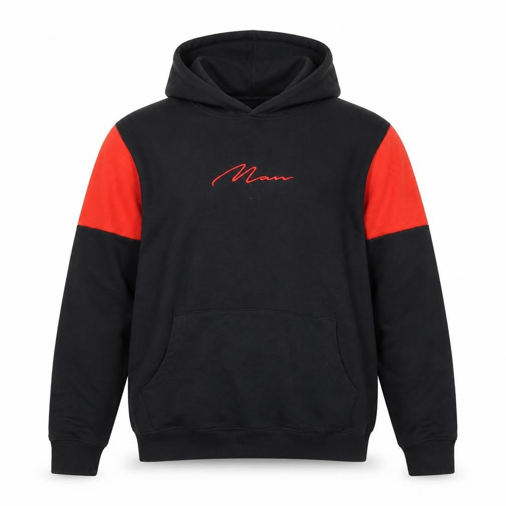 Mens UK Size S boohooMAN Black Pullover Hoodie