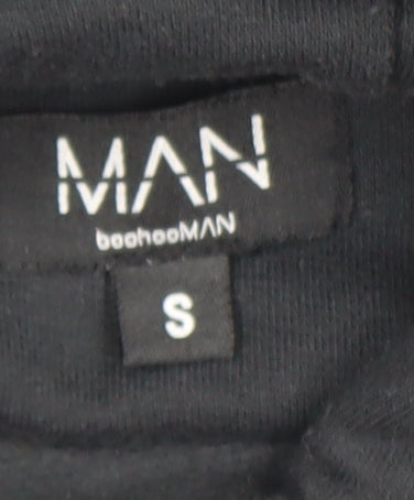 Mens UK Size S boohooMAN Black Pullover Hoodie