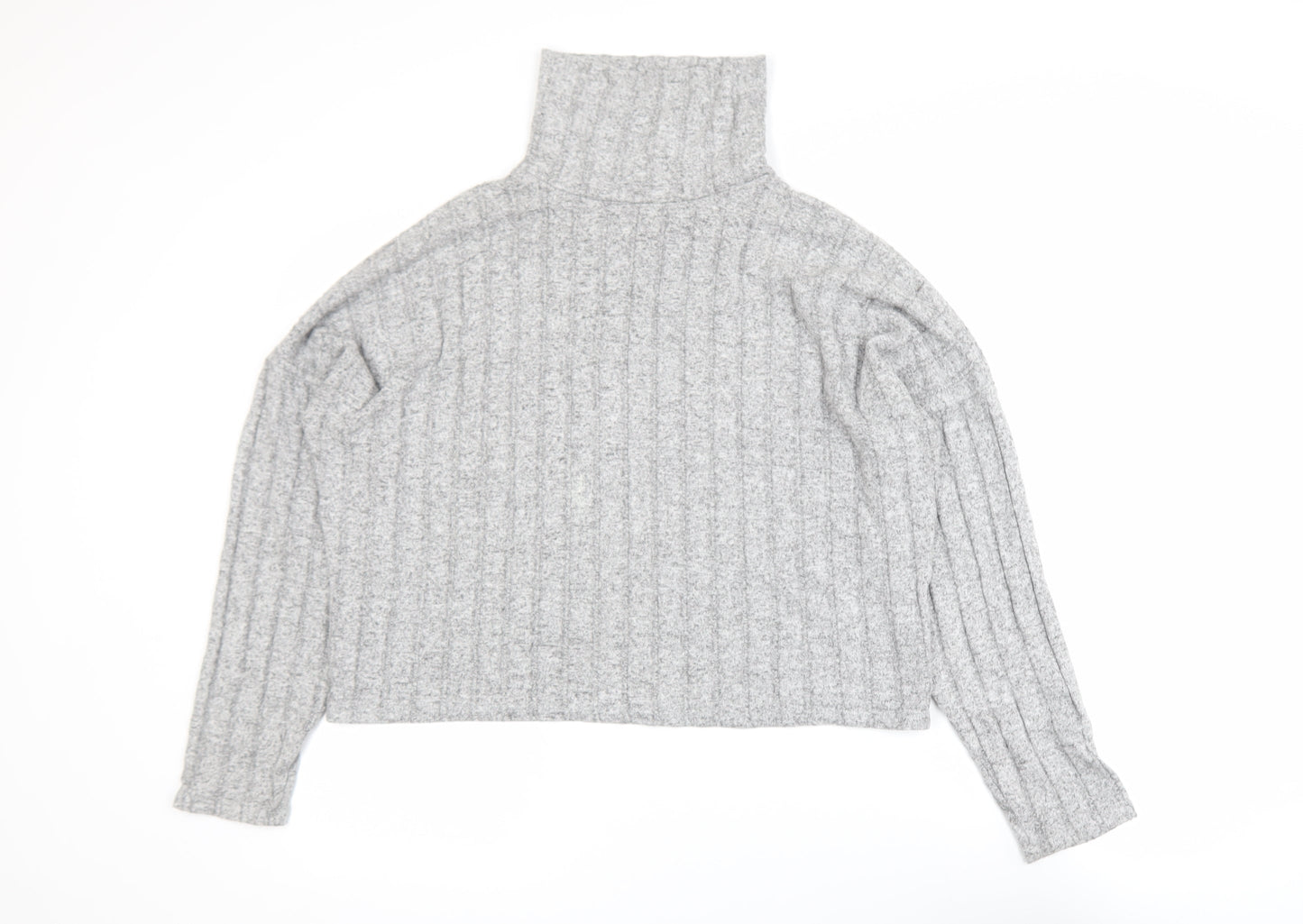 Womens UK Size L New Look Grey Basic Blouse