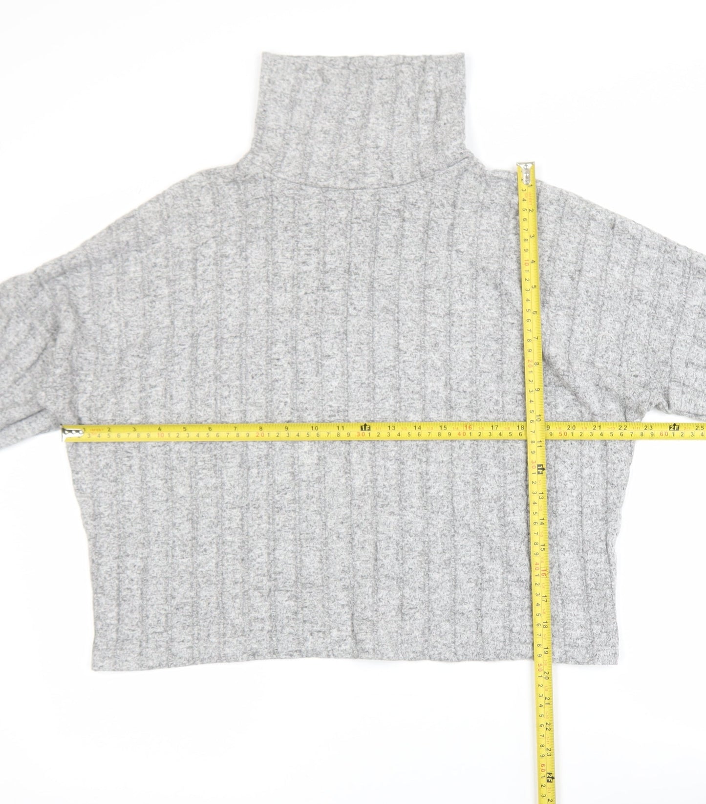 Womens UK Size L New Look Grey Basic Blouse