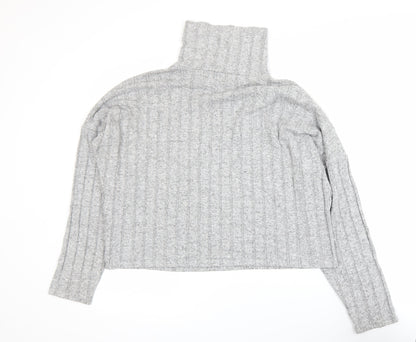 Womens UK Size L New Look Grey Basic Blouse